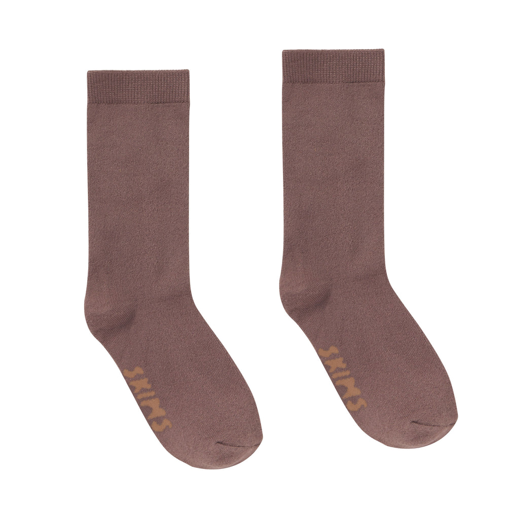 Skims EVERYDAY CREW Socks Umber | AXOB93261