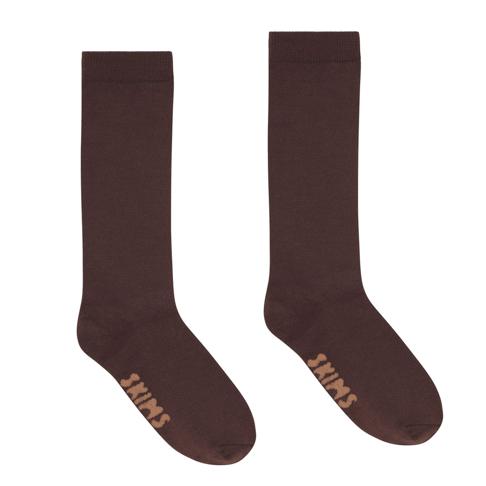 Skims EVERYDAY MID CALF Socks Cocoa | EAOC64381