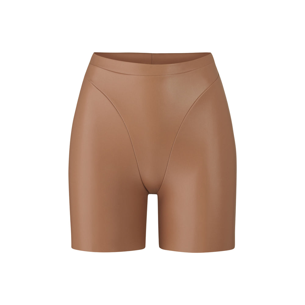 Skims FAUX LEATHER BIKER Shorts Sienna | DATS17306