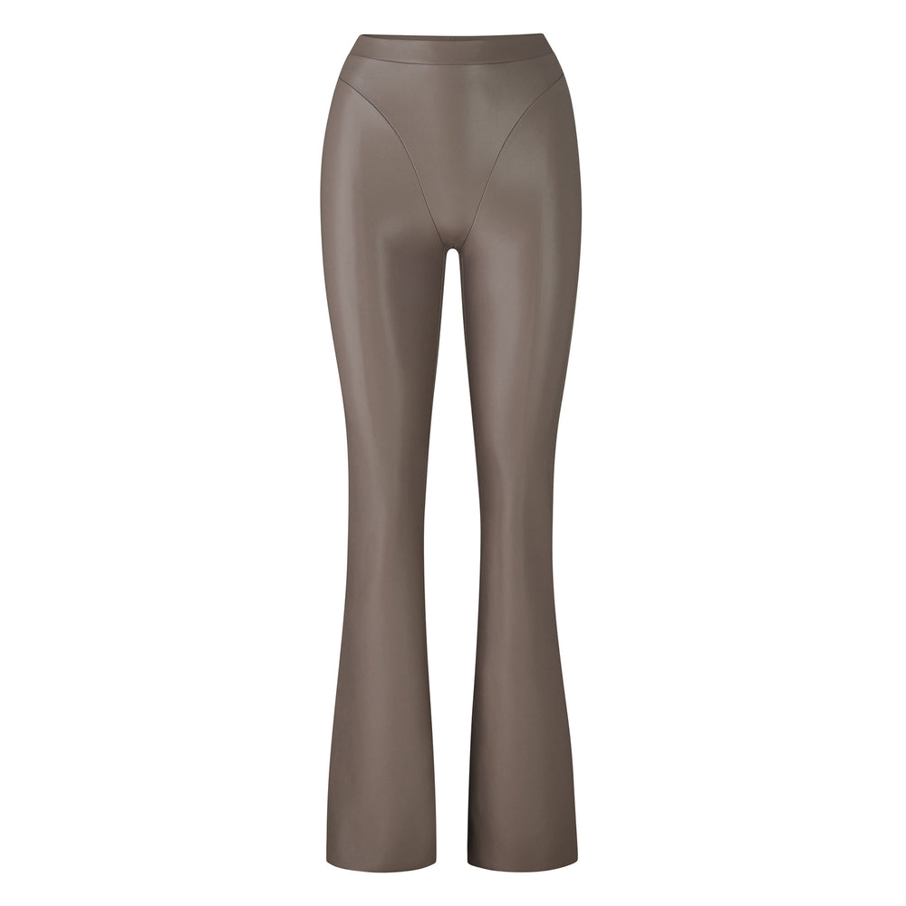 Skims FAUX LEATHER BOOT CUT Pants Cement | NZTV70982