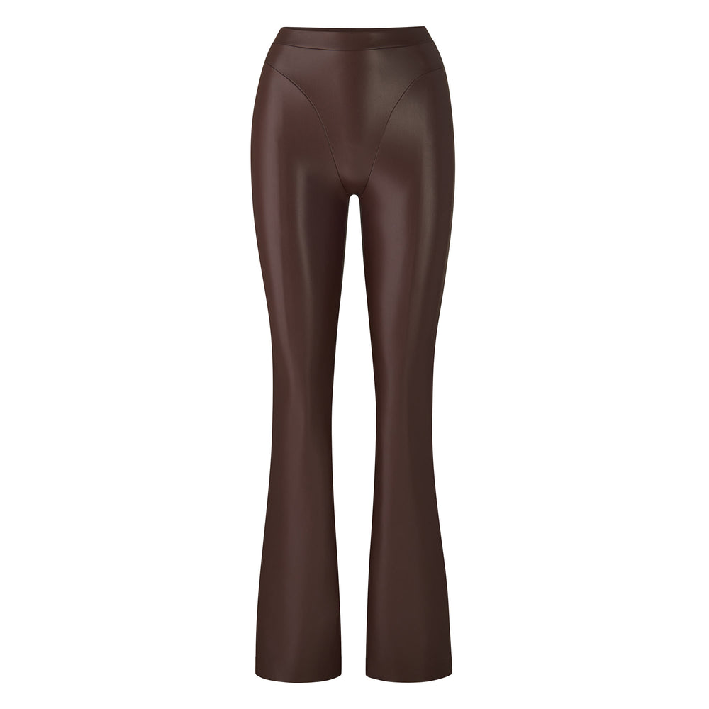 Skims FAUX LEATHER BOOT CUT Pants Cocoa | ACOG16523