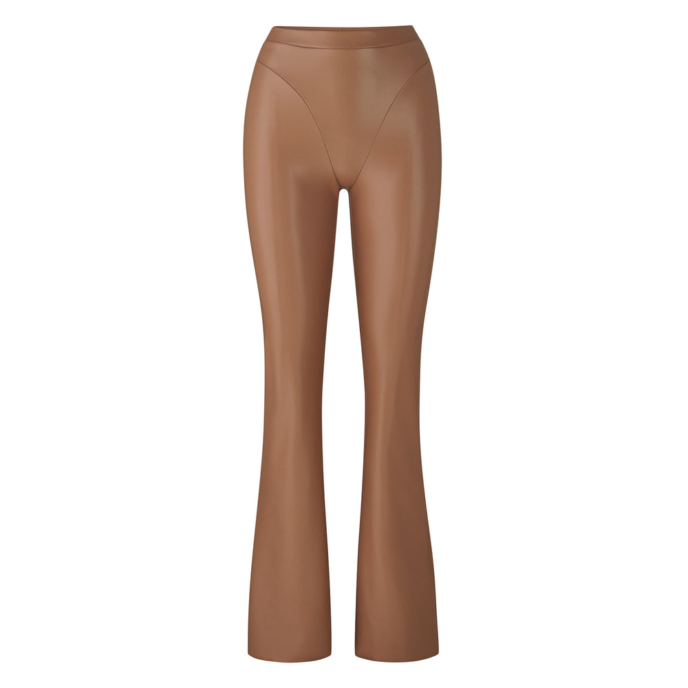 Skims FAUX LEATHER BOOT CUT Pants Sienna | HGYR83450