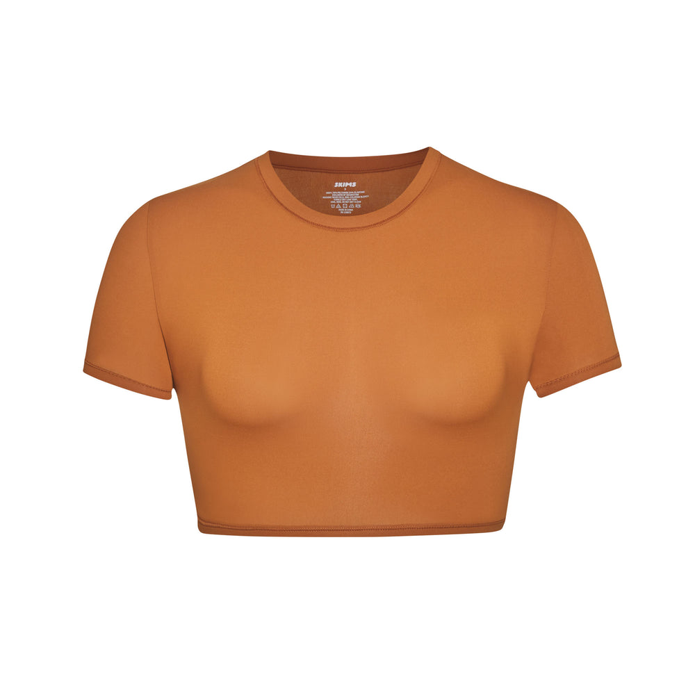 Skims FITS EVERYBODY SUPER CROPPED T-shirt Copper | CXTD57298