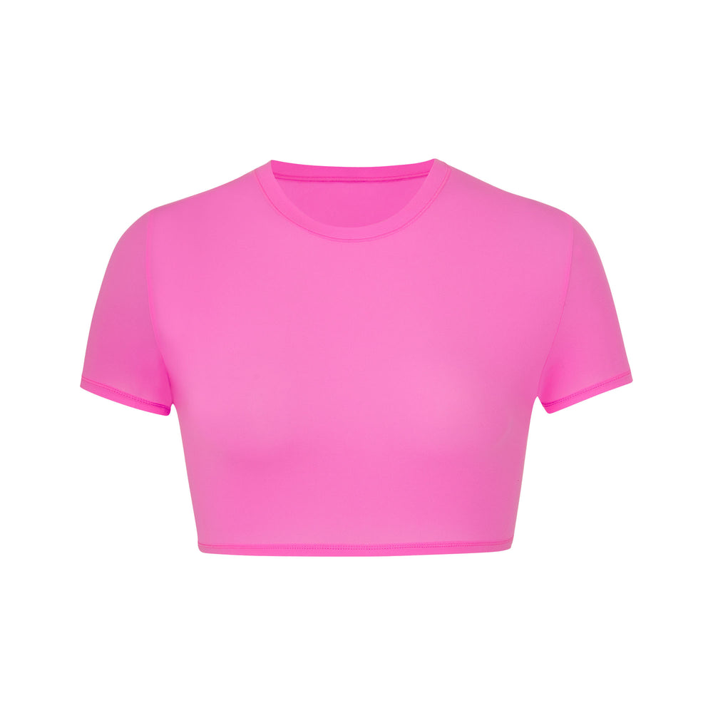 Skims FITS EVERYBODY SUPER CROPPED T-shirt Neon Orchid | NVJF01534