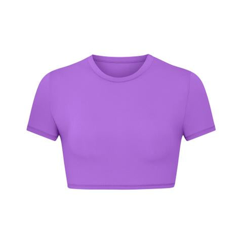 Skims FITS EVERYBODY SUPER CROPPED T-shirt Ultra Violet | RQFV21634