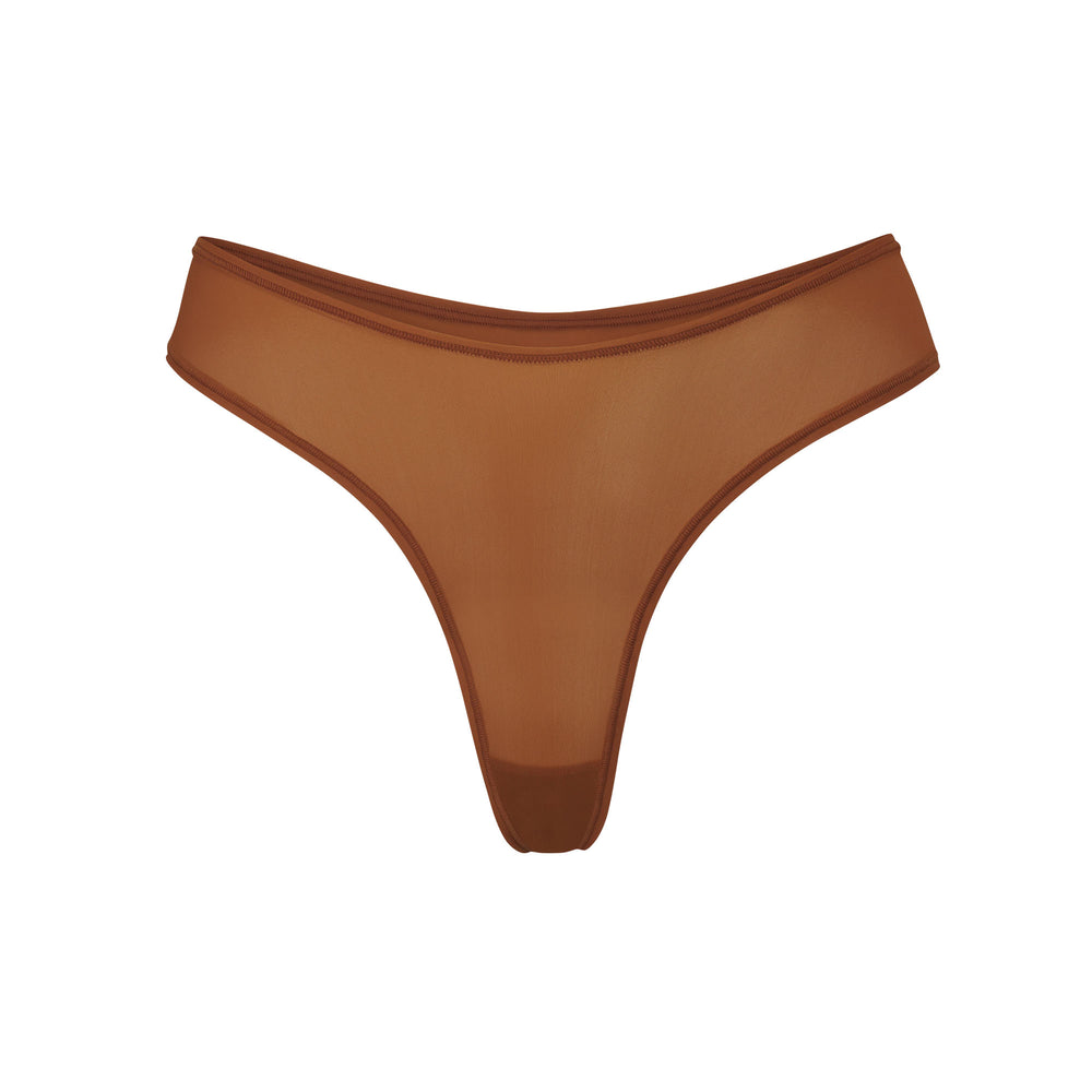 Skims JELLY SHEER DIPPED Thong Copper | XGUV36780