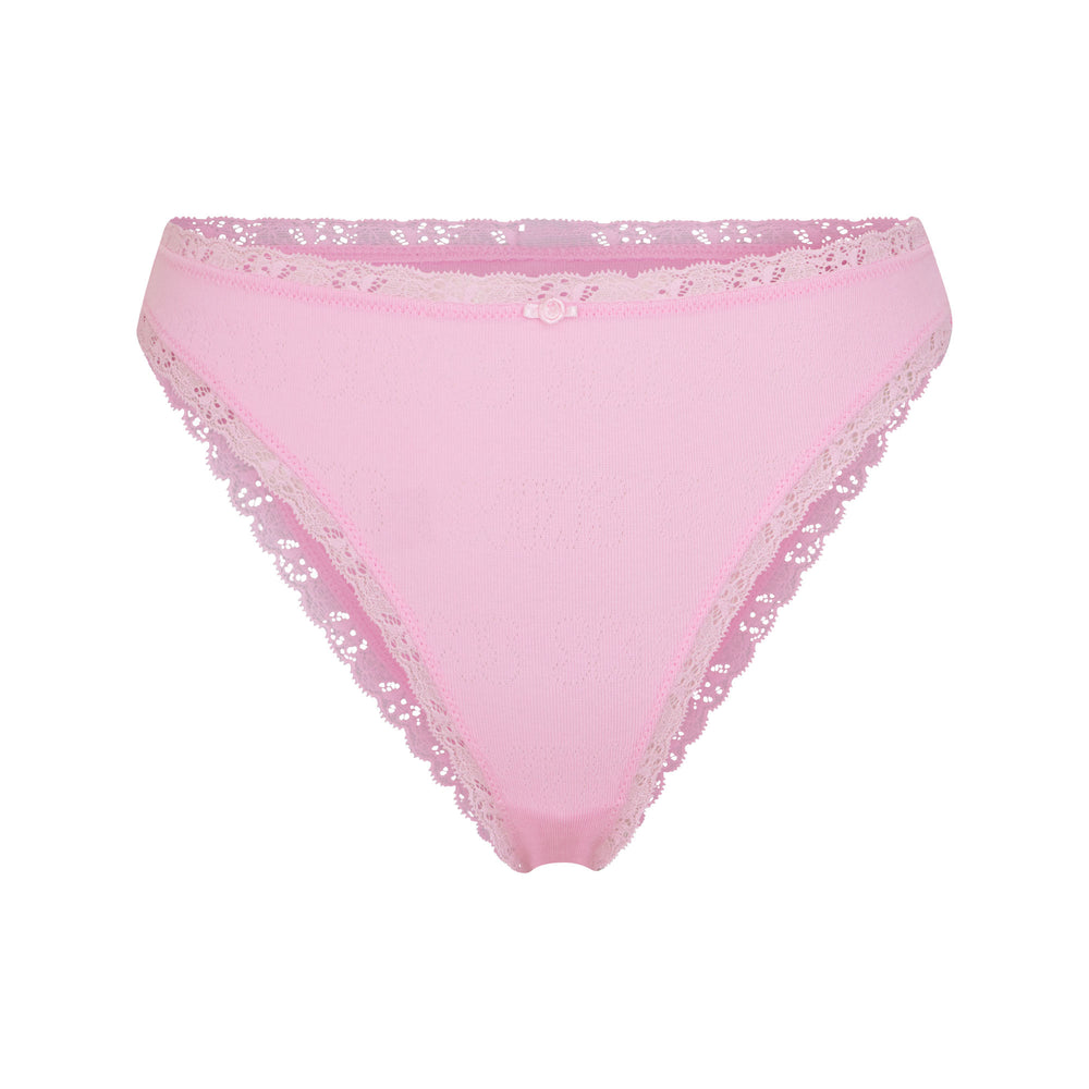 Skims LACE POINTELLE CHEEKY Brief Bubble Gum | 1867DIYLE