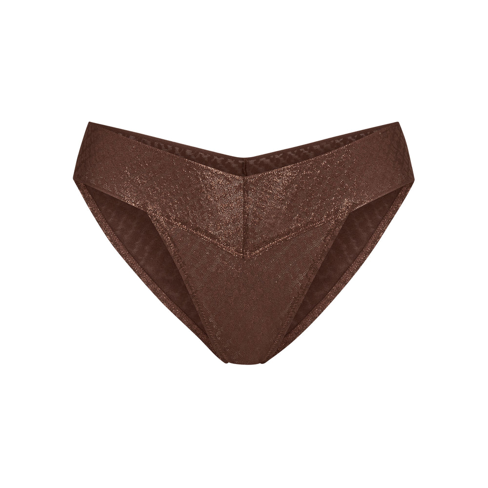 Skims LOGO MESH FOIL CHEEKY Brief Cocoa | USIL76259