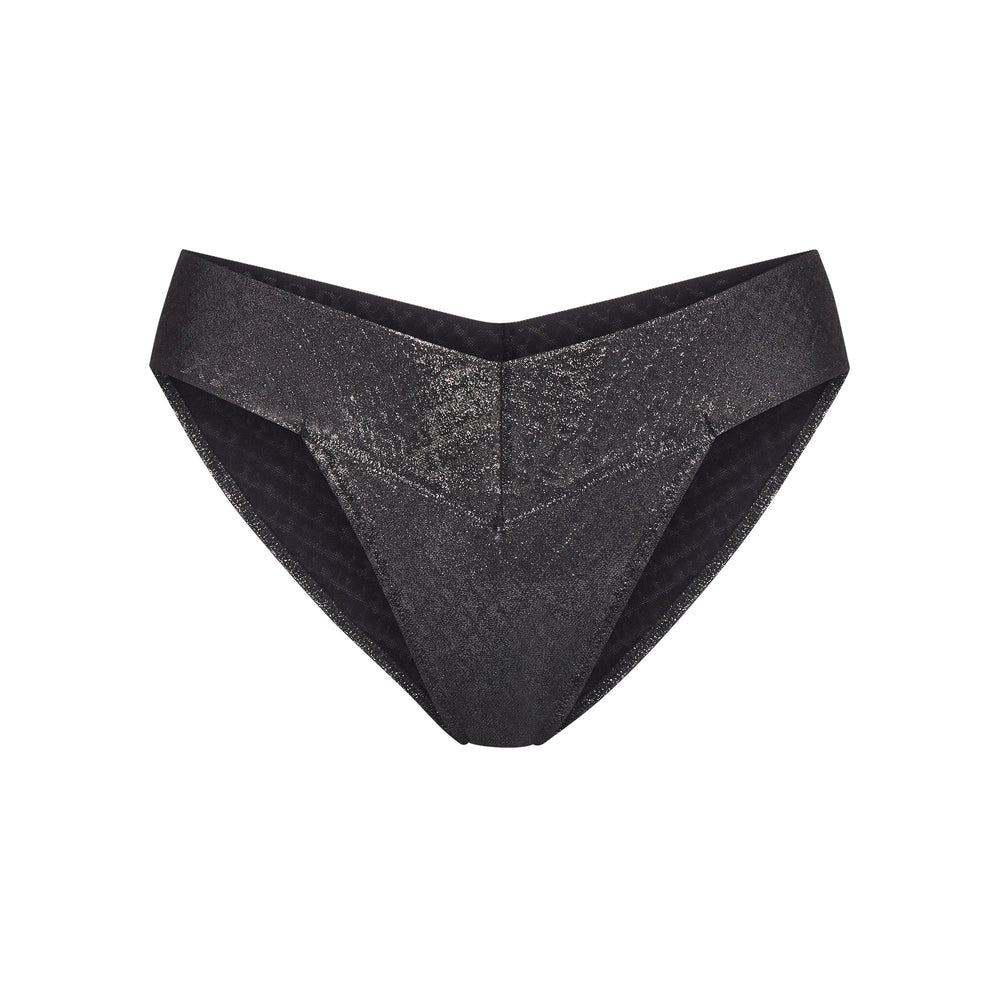 Skims LOGO MESH FOIL CHEEKY Brief Onyx | ALDW35860