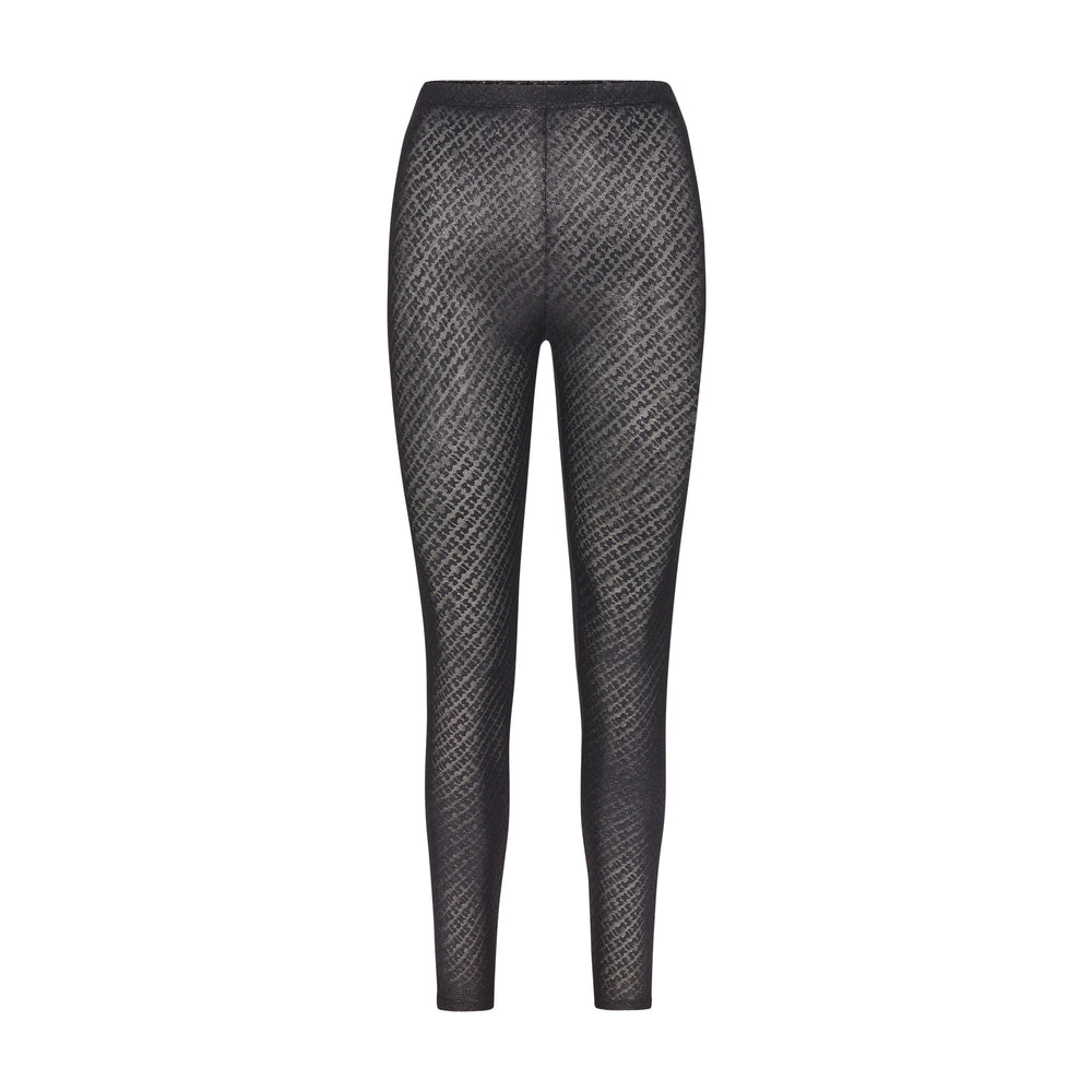 Skims LOGO MESH FOIL Leggings Onyx | 2358UGAHI