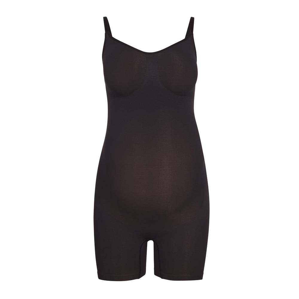 Skims MATERNITY SCULPTING BODYSUIT MID THIGH Maternity Shapewear Onyx | JMQX64170