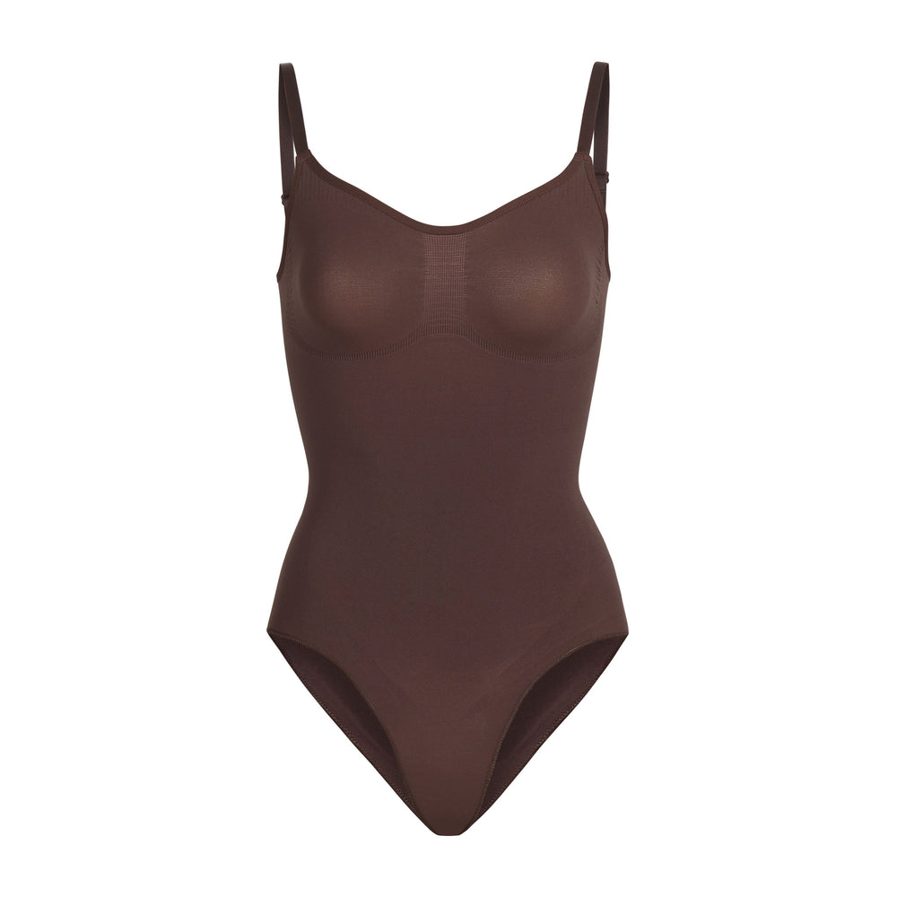 Skims SCULPTING BODYSUIT W. SNAPS Bodysuit Cocoa | ZSAD74012