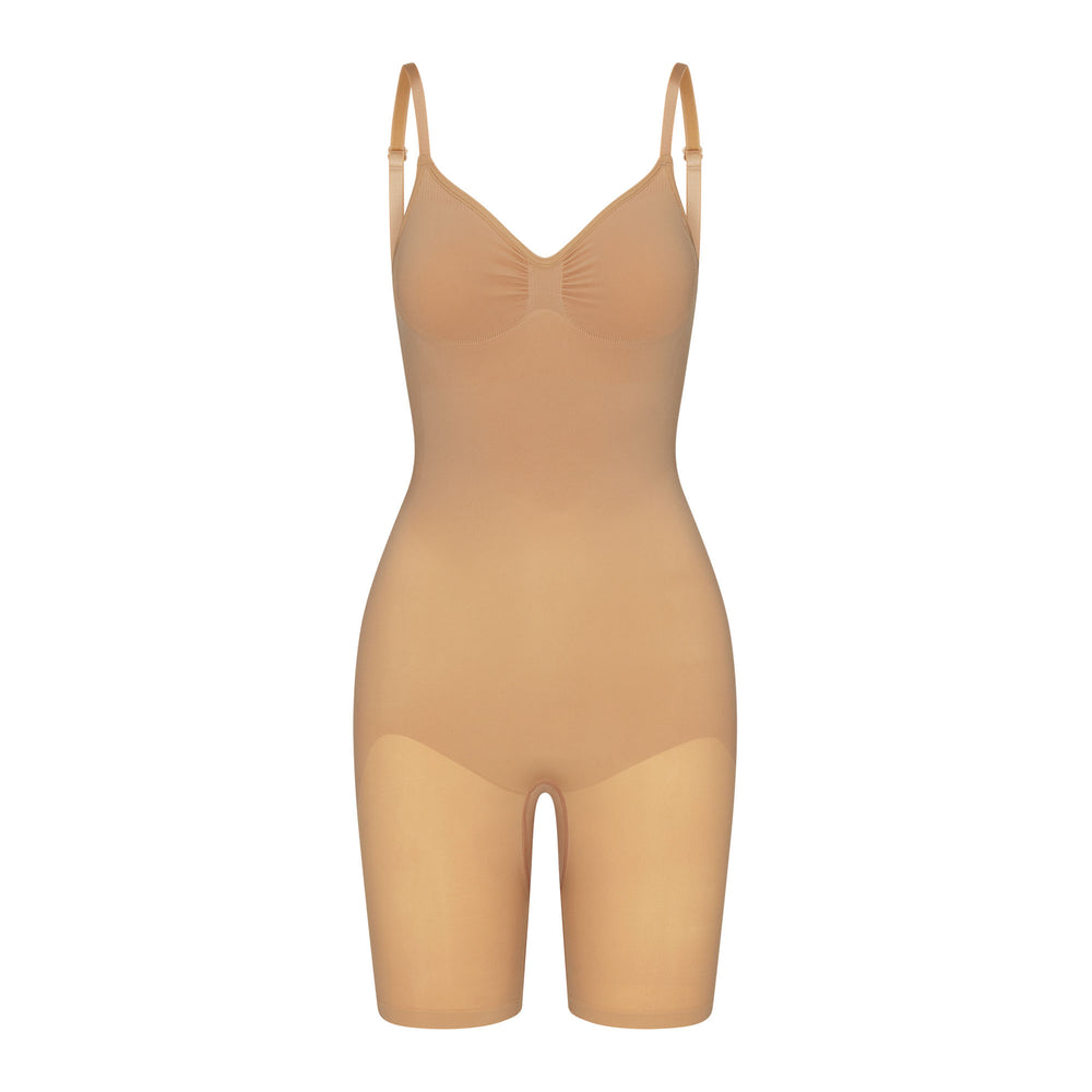 Skims SEAMLESS SCULPT MID THIGH Low Back Bodysuit Ochre | WXRL68147