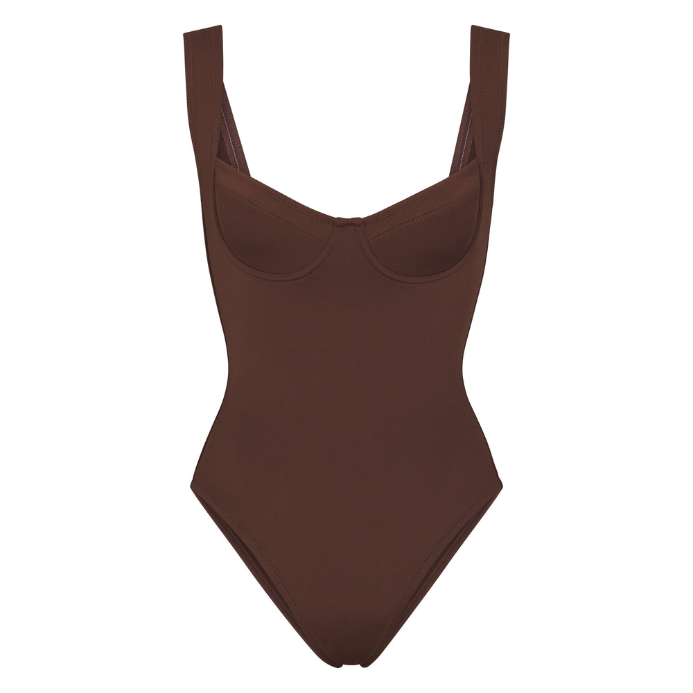 Skims SHAPING SWIM UNDERWIRE One Piece Cocoa | YUNB87356