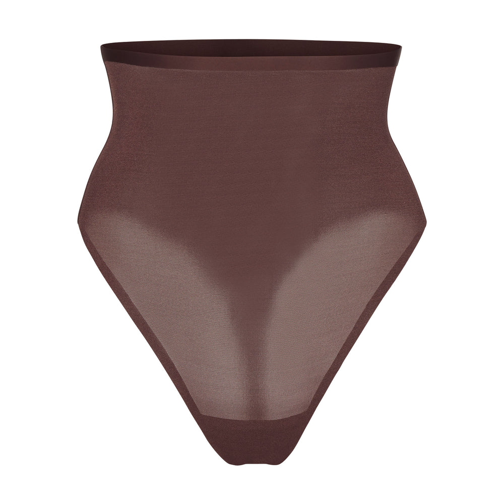 Skims SHEER SCULPT HIGH WAIST Thong Cocoa | YPWN81035