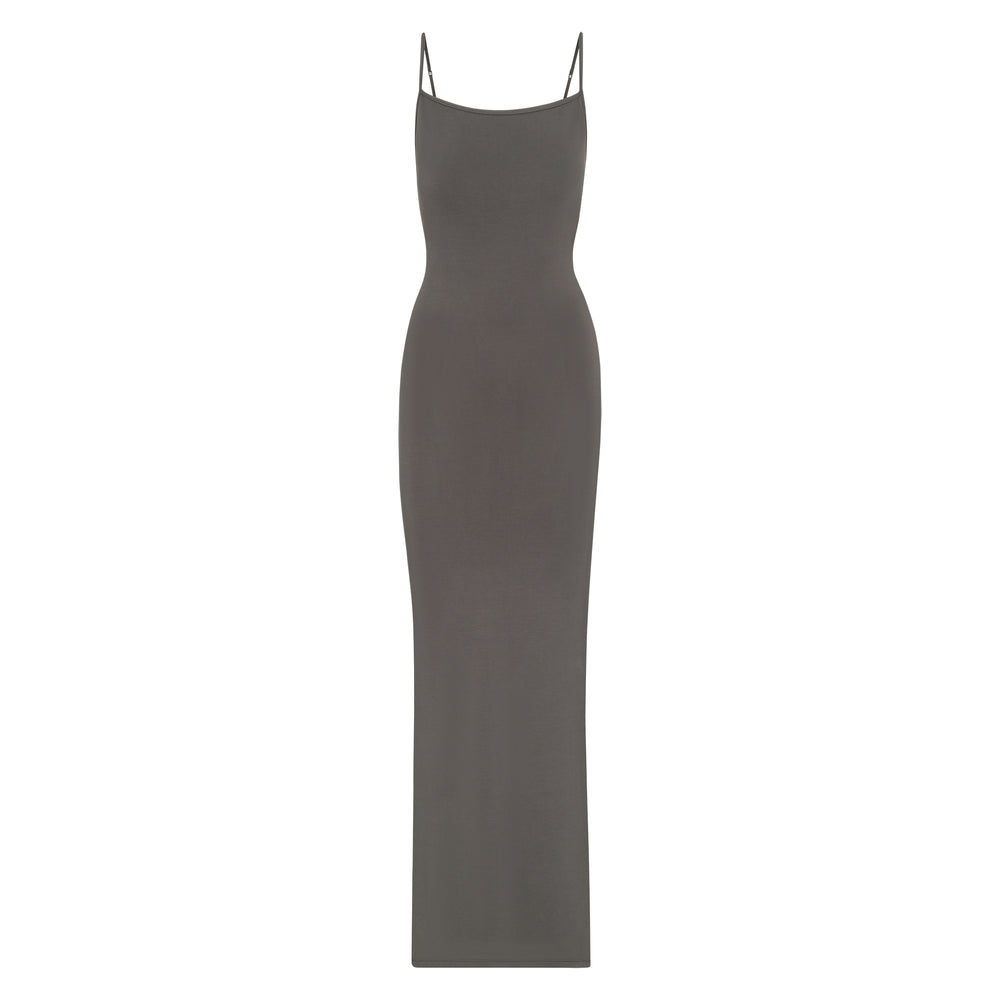 Skims SMOOTH LOUNGE LOW BACK KEYHOLE Dress Gunmetal | QTYB48532