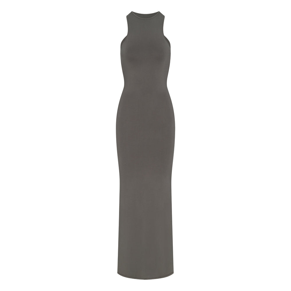 Skims SMOOTH LOUNGE OPEN RACERBACK Dress Gunmetal | URQI36945