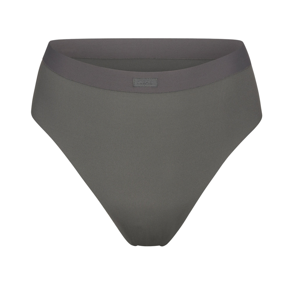 Skims SMOOTH RIB Bikini Gunmetal | XJNT52930