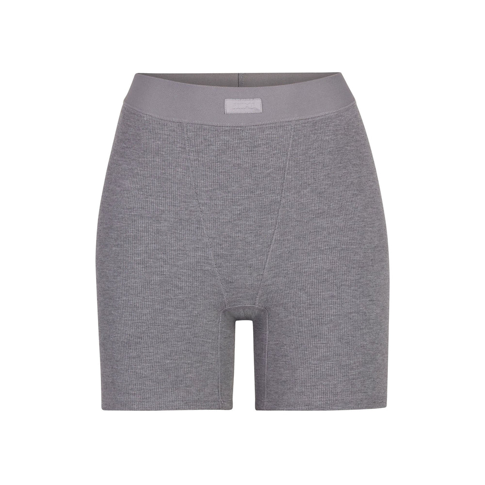 Skims SOFT LOUNGE Boxer Shorts Heather Grey | TDAS24735