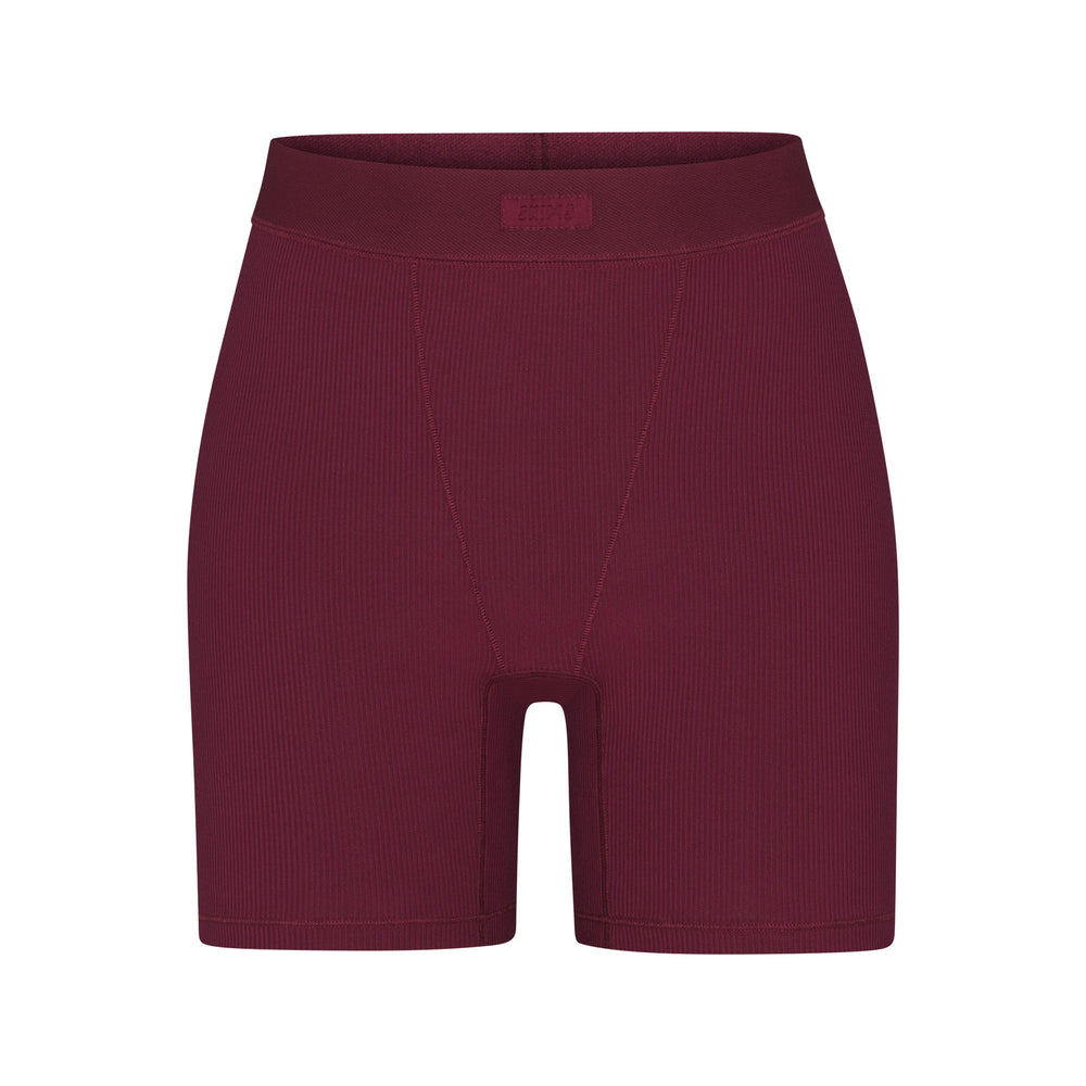 Skims SOFT LOUNGE Boxer Shorts Wine | PSOI80391