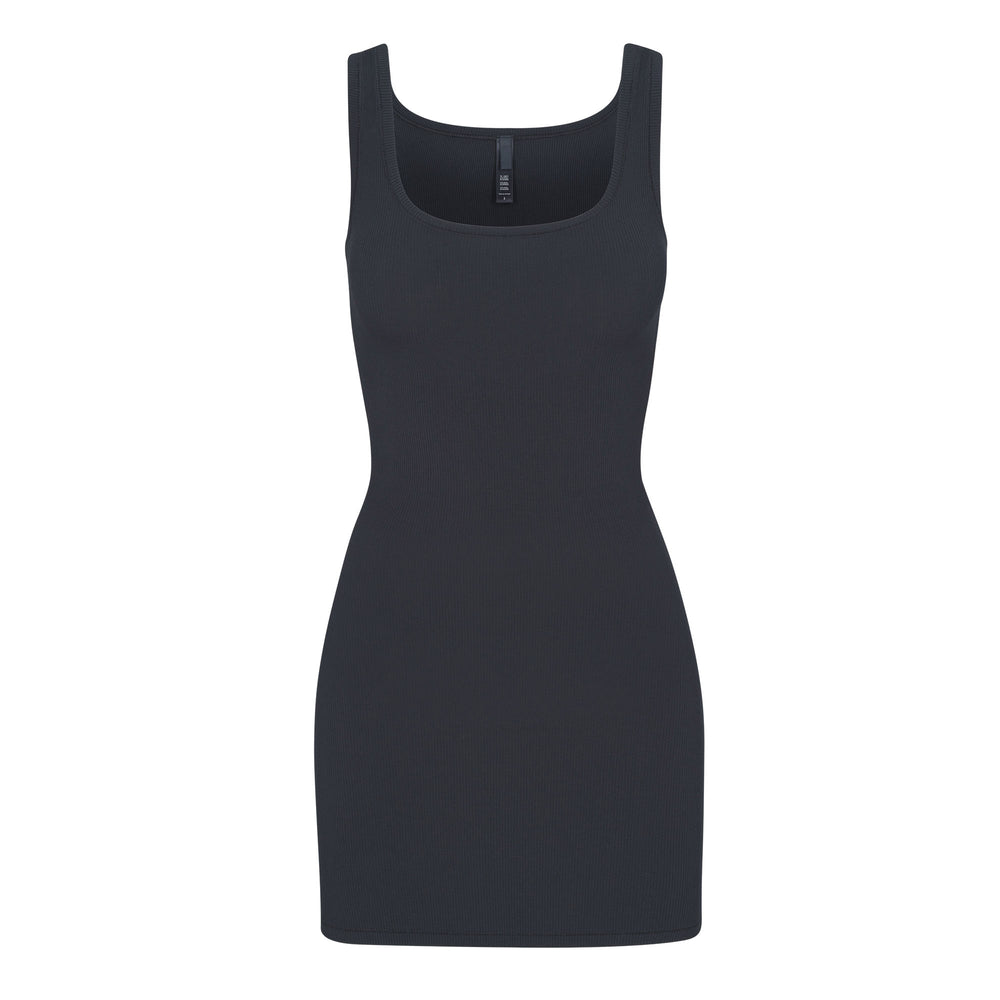 Skims SOFT LOUNGE MINI Dress Graphite | JZFN01754