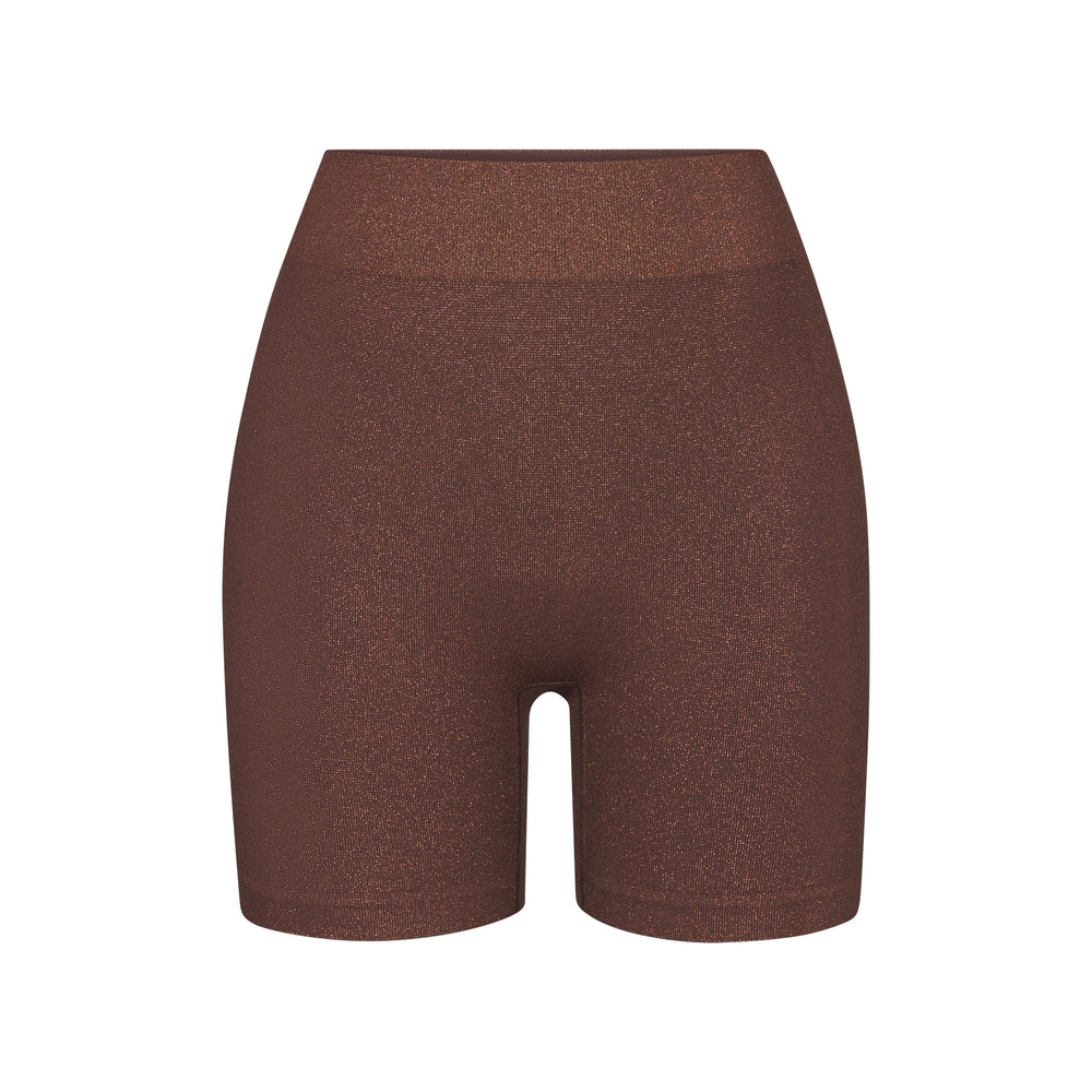 Skims SOFT SMOOTHING SHINE Shorts Cocoa | 6985XNZRW