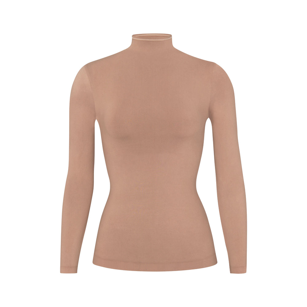 Skims SOFT SMOOTHING TURTLENECK TOP T-shirt Sienna | QNKU86071