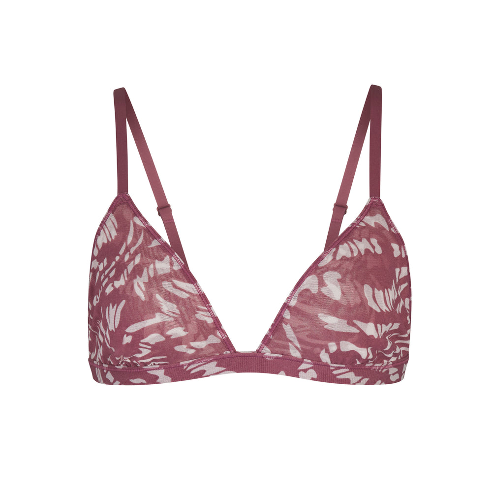 Skims SUMMER MESH TRIANGLE Bralette Raspberry Swirl | VKWE83794