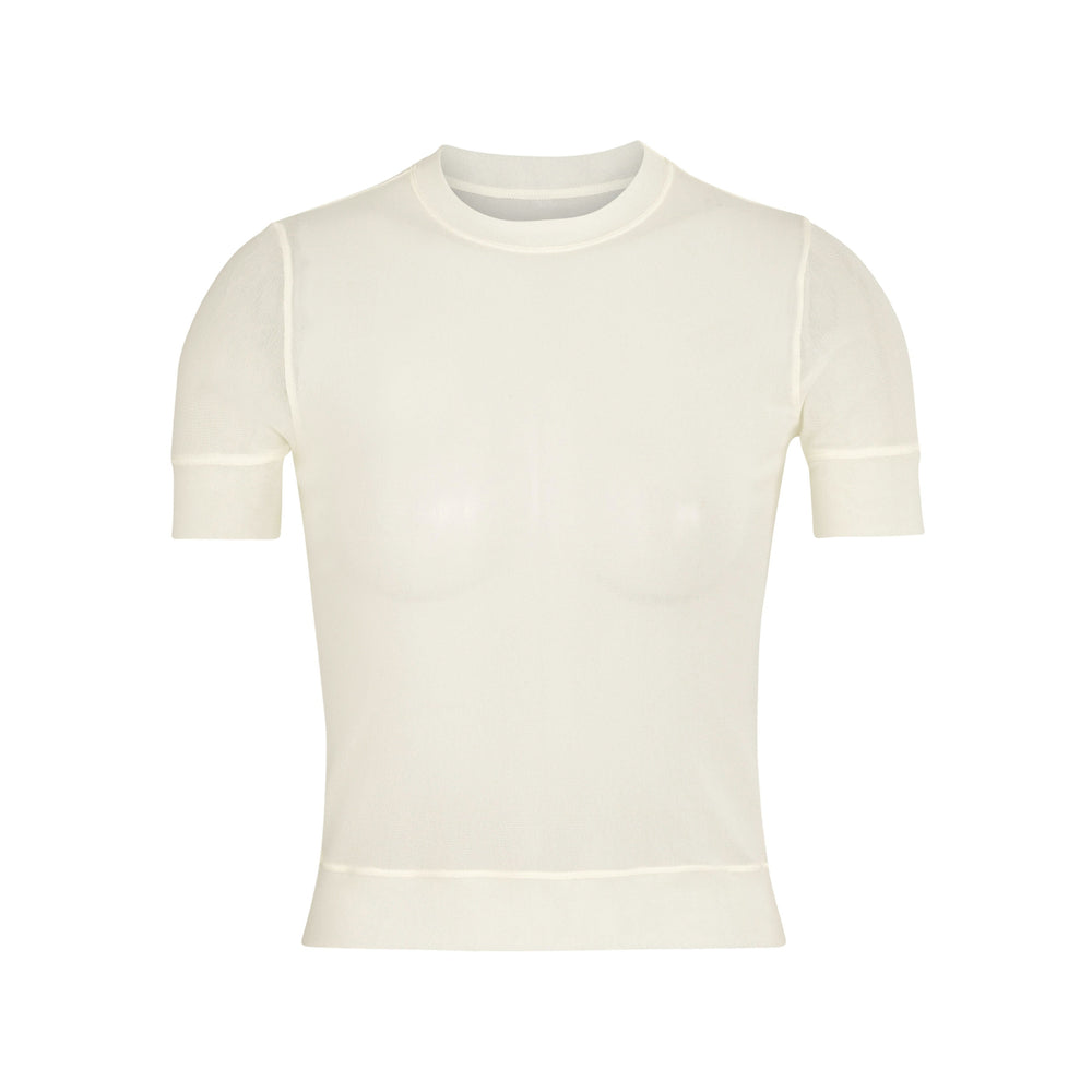 Skims SUMMER MESH T-shirt Bone | ROCV07642