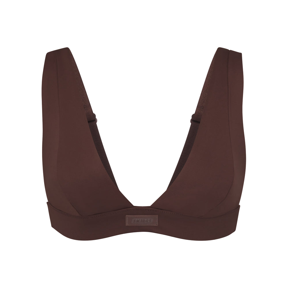 Skims SWIM PLUNGE Bikini Top Cocoa | JWMT15048