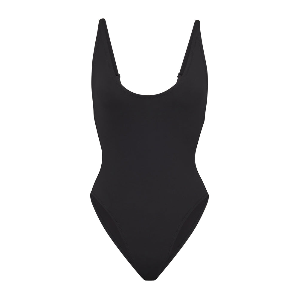 Skims SWIM SCOOP NECK One Piece Onyx | VYQK06178