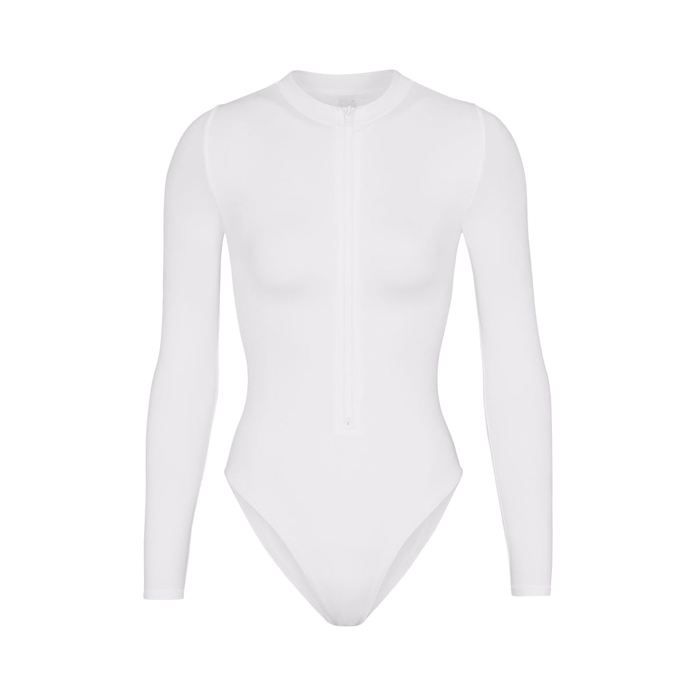 Skims SWIM ZIP FRONT LONG SLEEVE One Piece Marble | XOVE80679