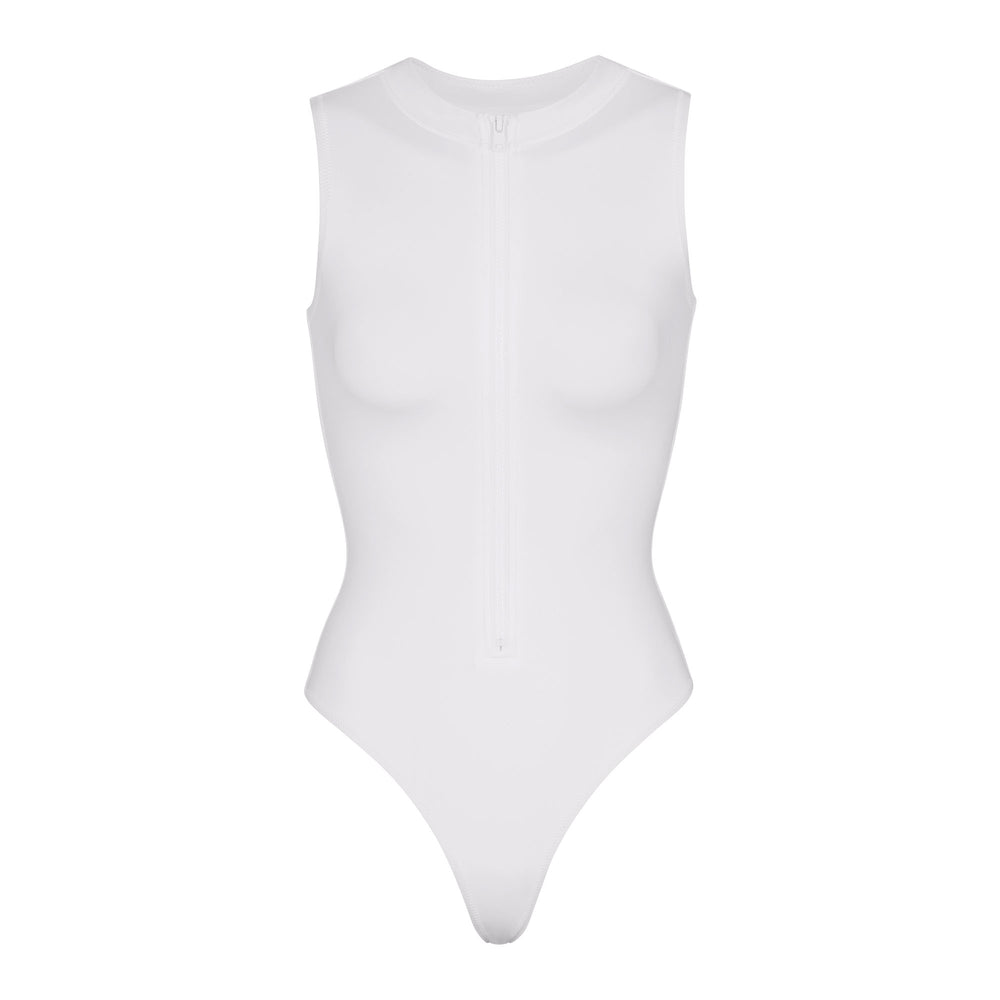 Skims SWIM ZIP FRONT SLEEVELESS One Piece Marble | TKCD06378