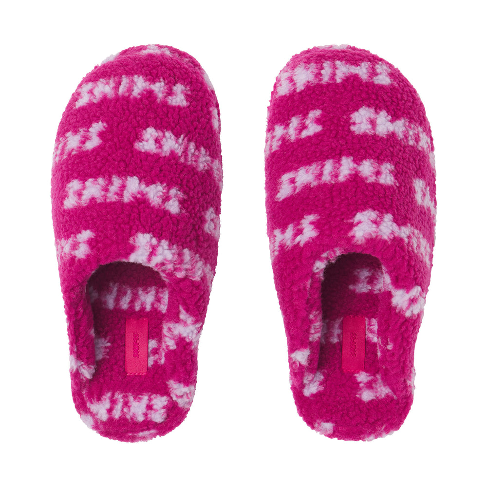 Skims TEDDY SHERPA Slippers Fuchsia Multi | GANZ76012