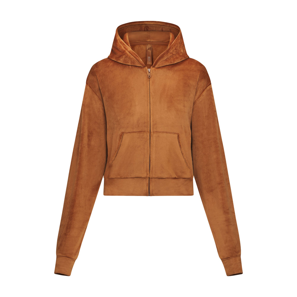 Skims VELOUR Hoodie Copper | FIXE04672