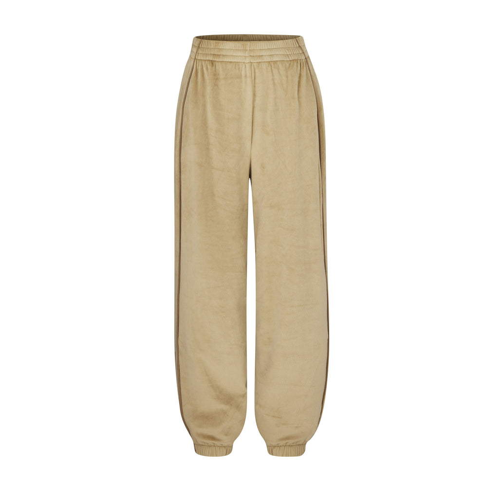 Skims VELOUR OVERSIZED Joggers Gold | OCFV36085