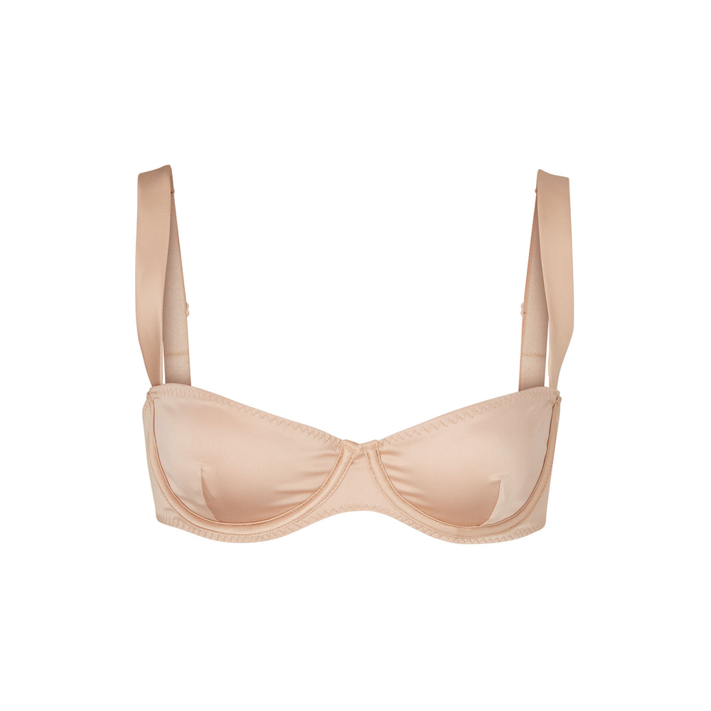 Skims WOVEN SHINE Underwire Bra Pink Sand | TSUK23709